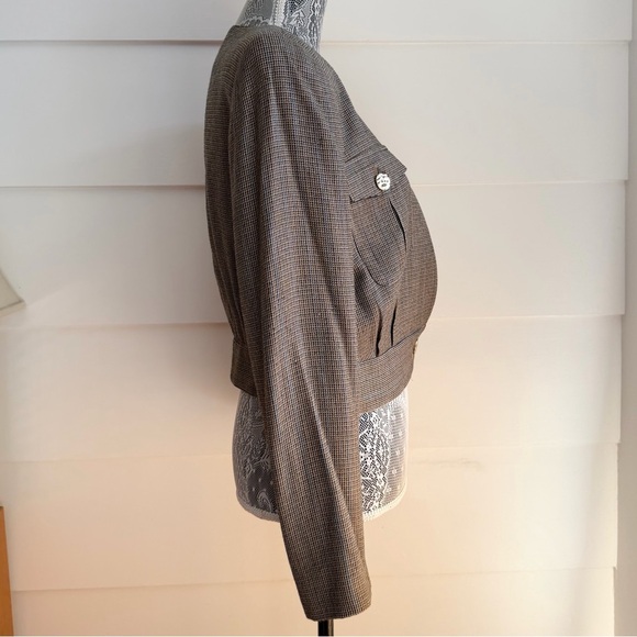 Vintage Houndstooth Cropped Jacket by Paul Stanley - Picture 5 of 11